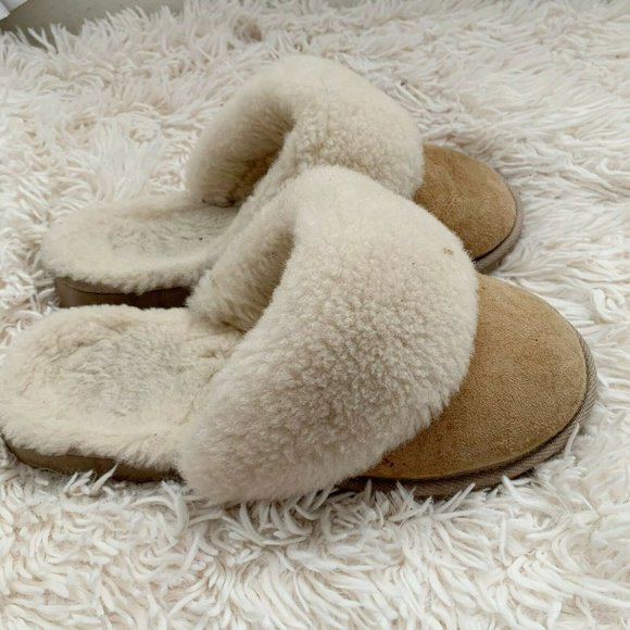 ugg Austria house indoor soft warm cozy slippers chestnut size 8 or 9 - Picture 2 of 8